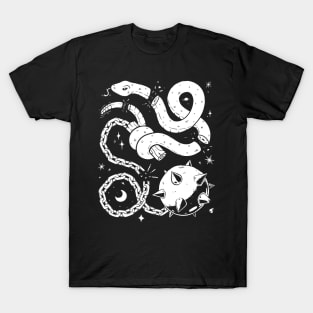 Snake Mace - Black T-Shirt